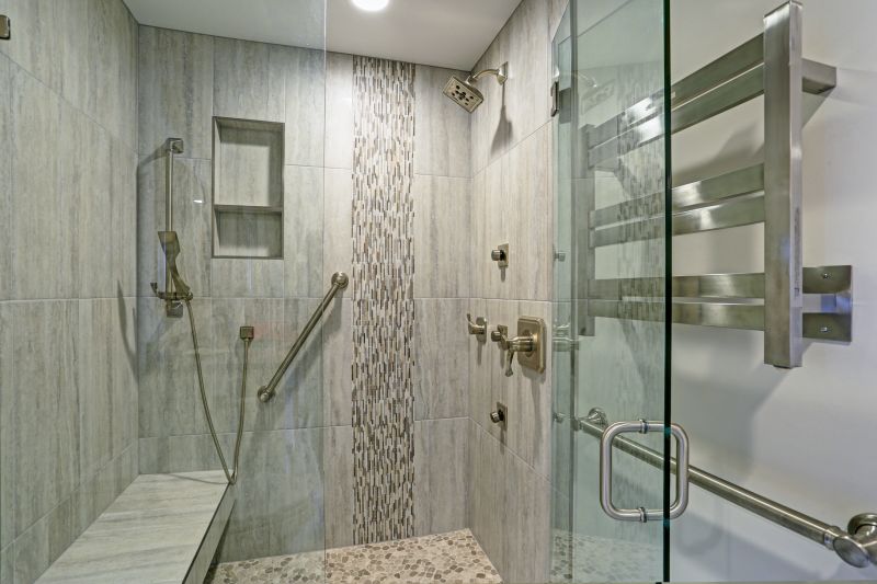 Corner Shower with Modern Fixtures